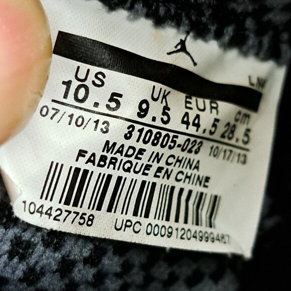 Nike Air Jordan X 10 Retro - US Men's 10.5 - Cool Grey/Infrared-Black - 310805-0 - Picture 7 of 16